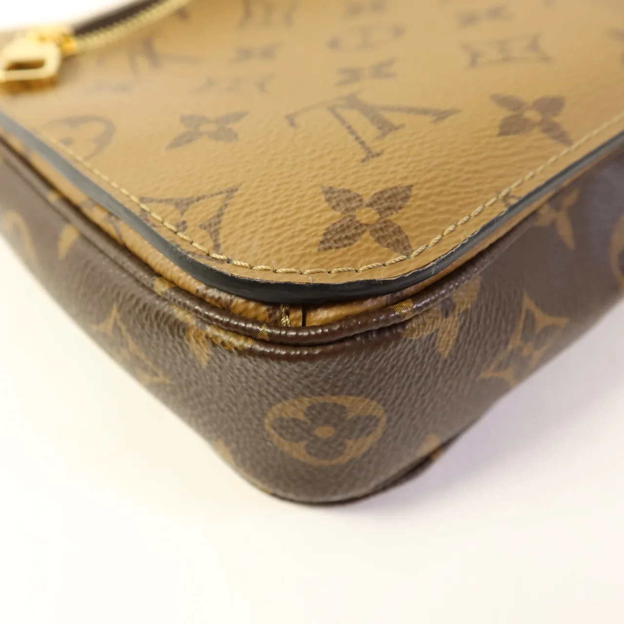 LOUIS VUITTON Pochette Metis M44876 兩用包 塗層帆布 棕色 / Brown/Caramel 塗層帆布 中古品A - 縮圖 15