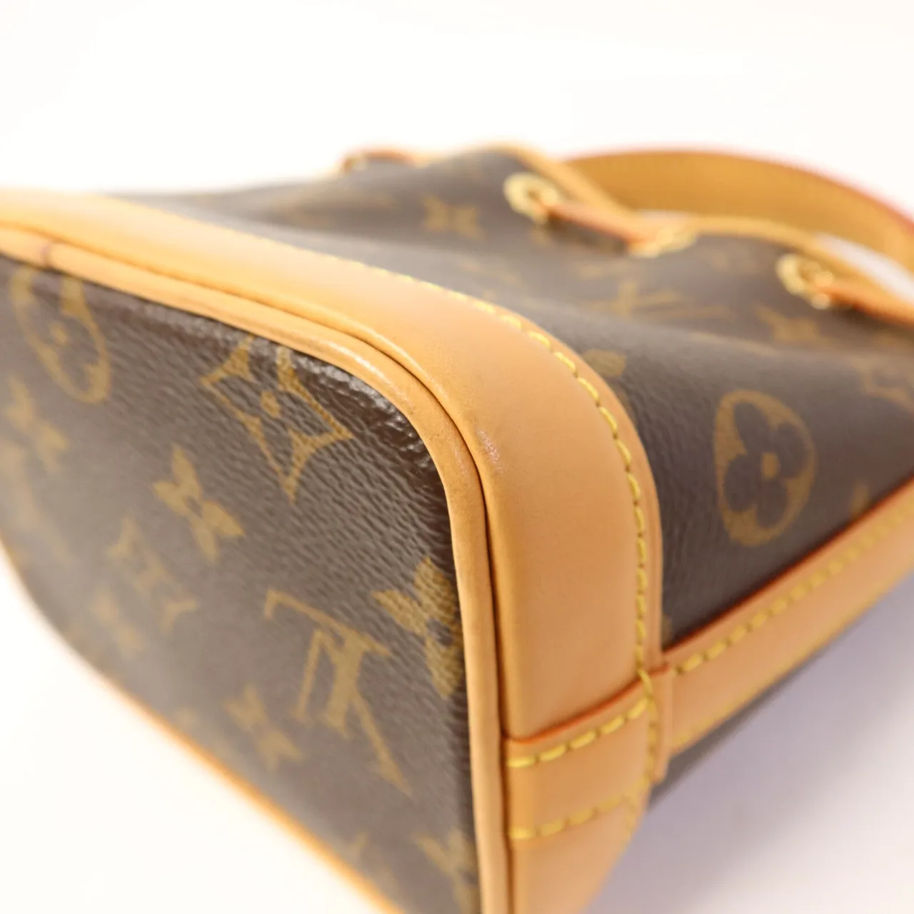 LOUIS VUITTON Nano Noe M81266 兩用包 塗層帆布 棕色 / Brown 塗層帆布 中古品A - 縮圖 12