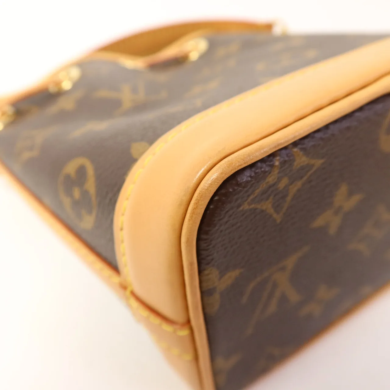 LOUIS VUITTON Nano Noe M81266 兩用包 塗層帆布 棕色 / Brown 塗層帆布 中古品A - 縮圖 13