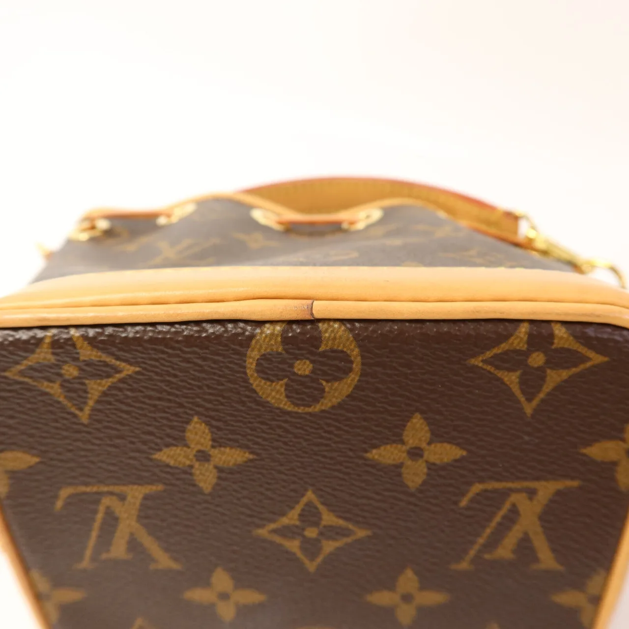 LOUIS VUITTON Nano Noe M81266 兩用包 塗層帆布 棕色 / Brown 塗層帆布 中古品A - 縮圖 14