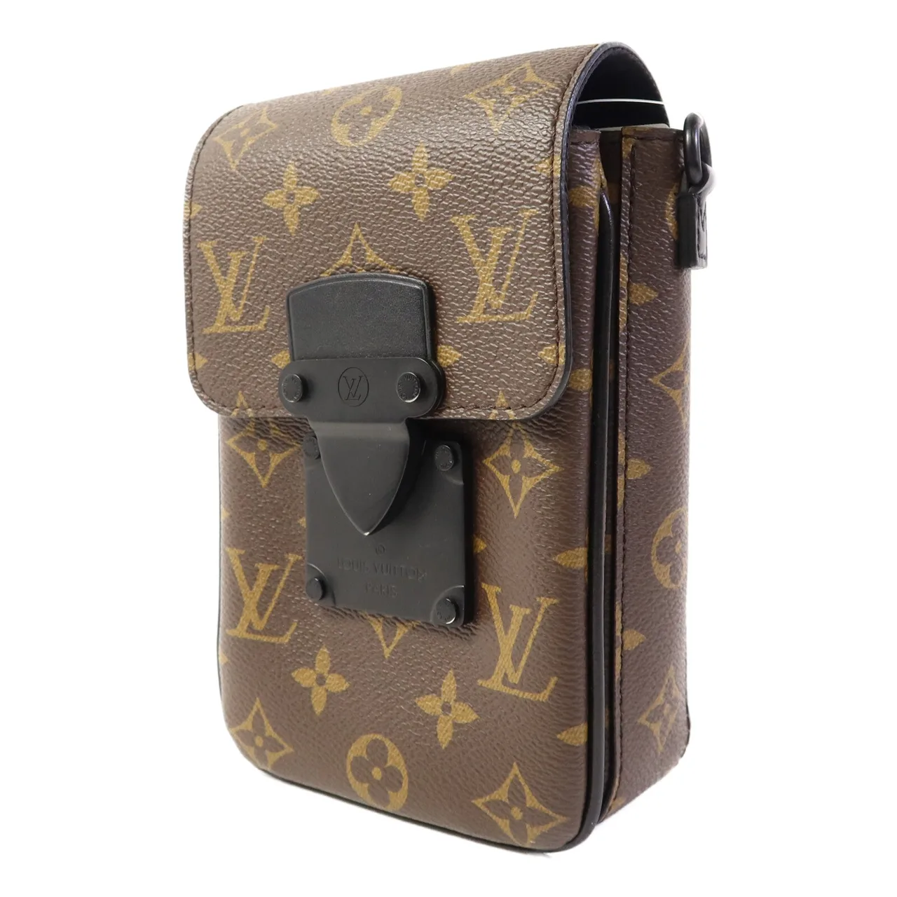 LOUIS VUITTON S-Lock M81522 肩背包 塗層帆布 棕色 / Brown/Black 塗層帆布 中古品A - 縮圖 3
