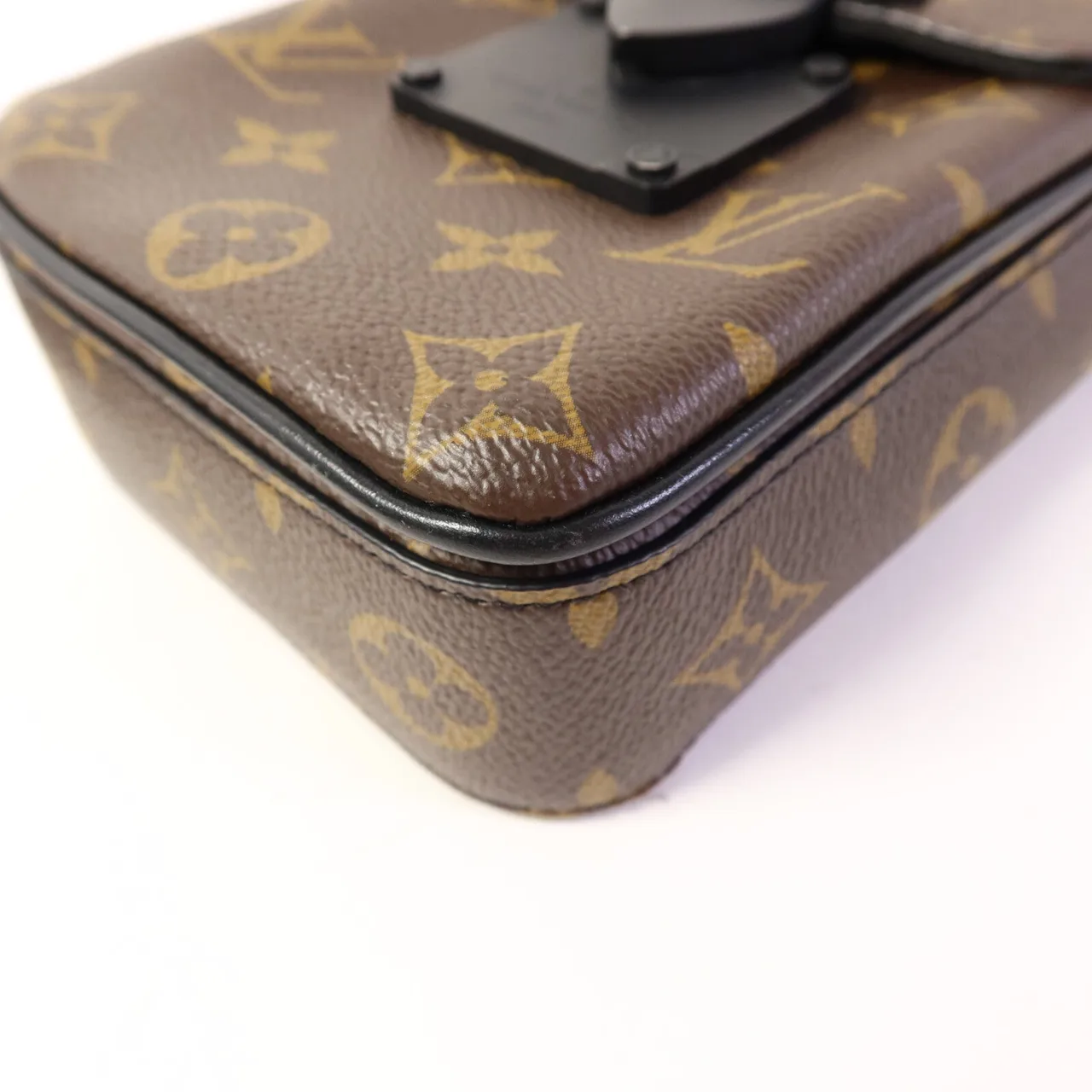 LOUIS VUITTON S-Lock M81522 肩背包 塗層帆布 棕色 / Brown/Black 塗層帆布 中古品A - 縮圖 11
