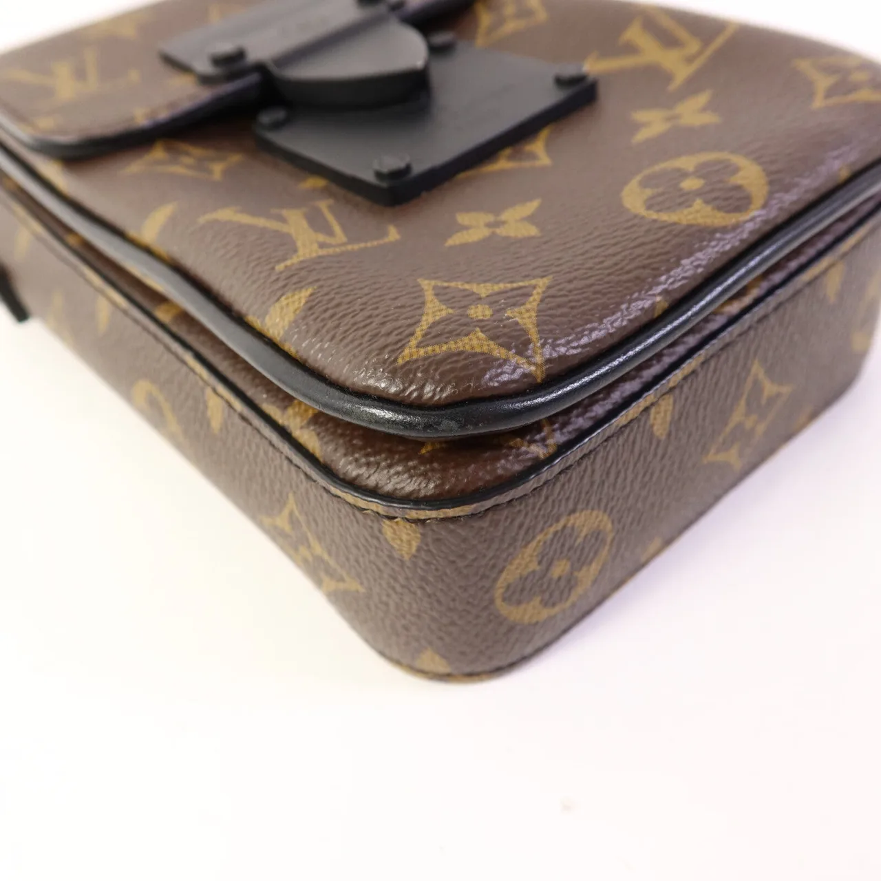 LOUIS VUITTON S-Lock M81522 肩背包 塗層帆布 棕色 / Brown/Black 塗層帆布 中古品A - 縮圖 12