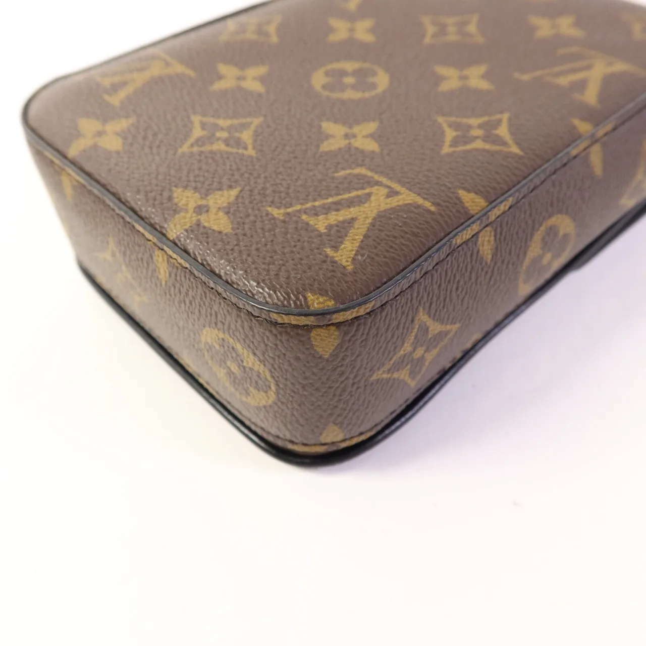 LOUIS VUITTON S-Lock M81522 肩背包 塗層帆布 棕色 / Brown/Black 塗層帆布 中古品A - 縮圖 13
