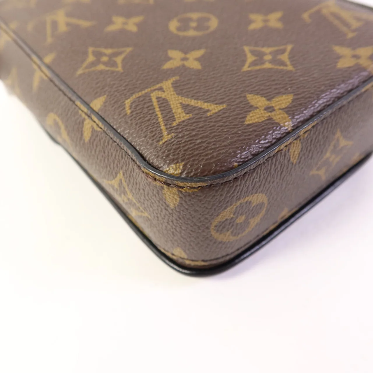 LOUIS VUITTON S-Lock M81522 肩背包 塗層帆布 棕色 / Brown/Black 塗層帆布 中古品A - 縮圖 14