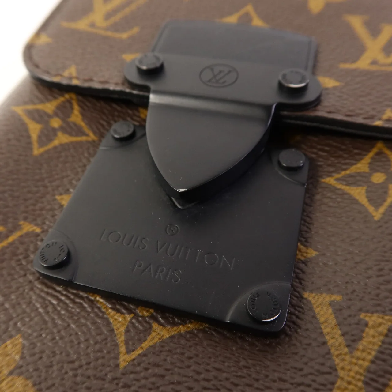 LOUIS VUITTON S-Lock M81522 肩背包 塗層帆布 棕色 / Brown/Black 塗層帆布 中古品A - 縮圖 15