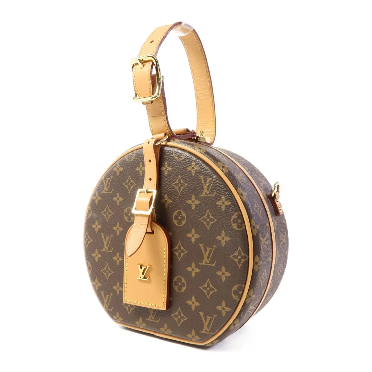 LOUIS VUITTON Petite Boite Chapeau M43514 兩用包 塗層帆布 棕色 / Brown 塗層帆布 中古品A - 縮圖 3