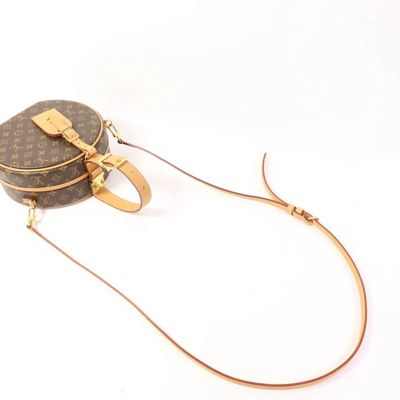 LOUIS VUITTON Petite Boite Chapeau M43514 兩用包 塗層帆布 棕色 / Brown 塗層帆布 中古品A - 縮圖 5