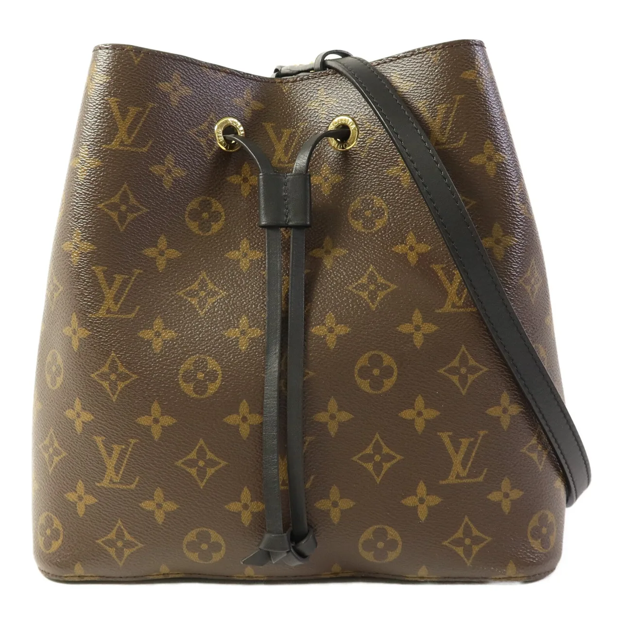 LOUIS VUITTON NeoNoe M44020 肩背包 塗層帆布 棕色 / 黑色 / Brown/Black