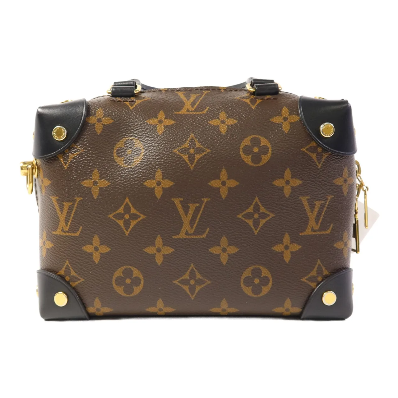 LOUIS VUITTON Petite Malle Souple M45571 兩用包 塗層帆布 棕色 / 黑色 / Brown 塗層帆布 中古品A - 縮圖 2