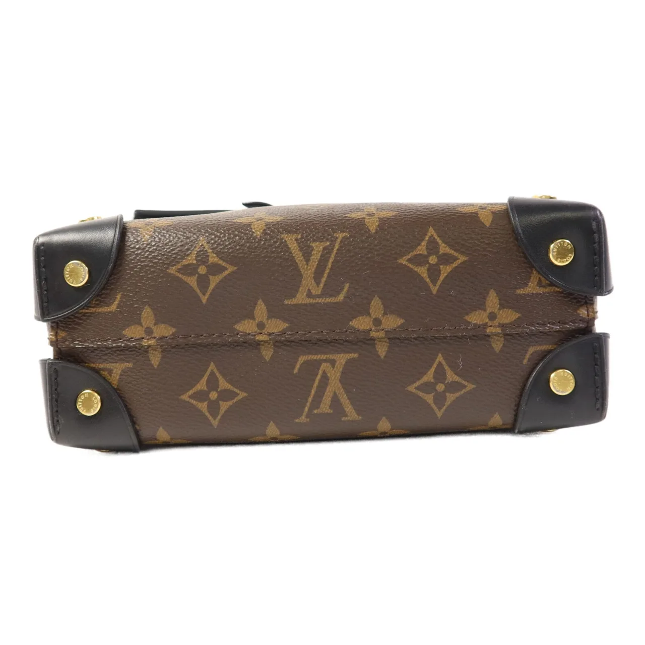 LOUIS VUITTON Petite Malle Souple M45571 兩用包 塗層帆布 棕色 / 黑色 / Brown 塗層帆布 中古品A - 縮圖 4
