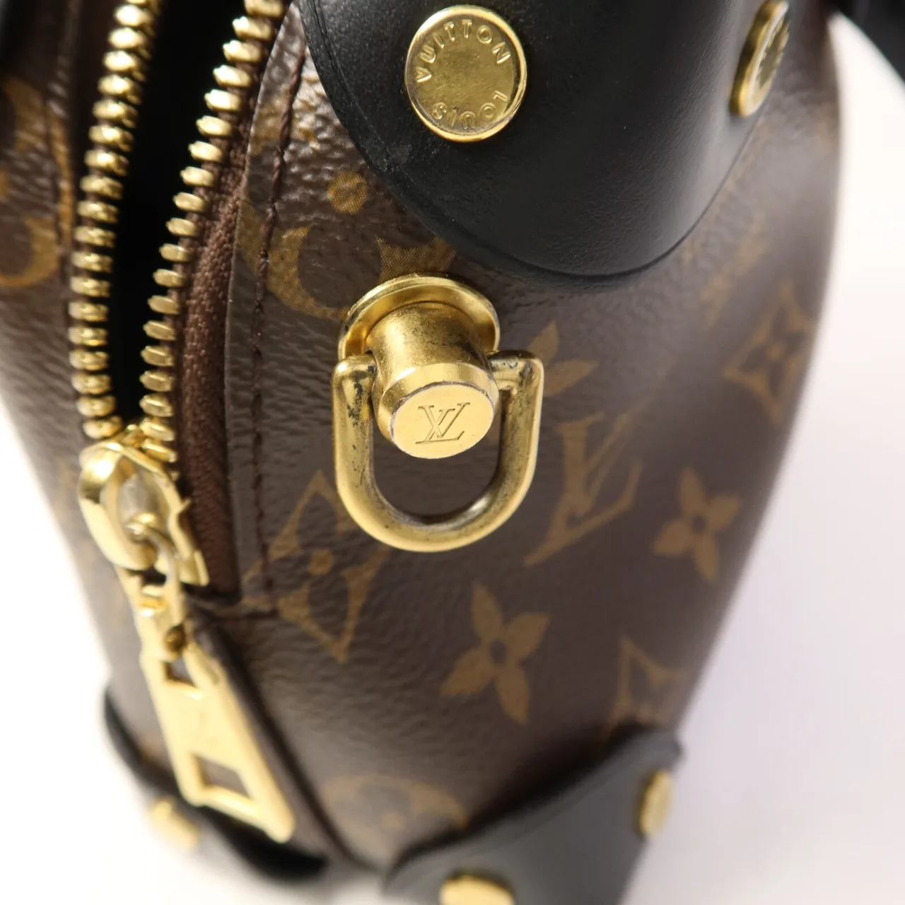 LOUIS VUITTON Petite Malle Souple M45571 兩用包 塗層帆布 棕色 / 黑色 / Brown 塗層帆布 中古品A - 縮圖 12