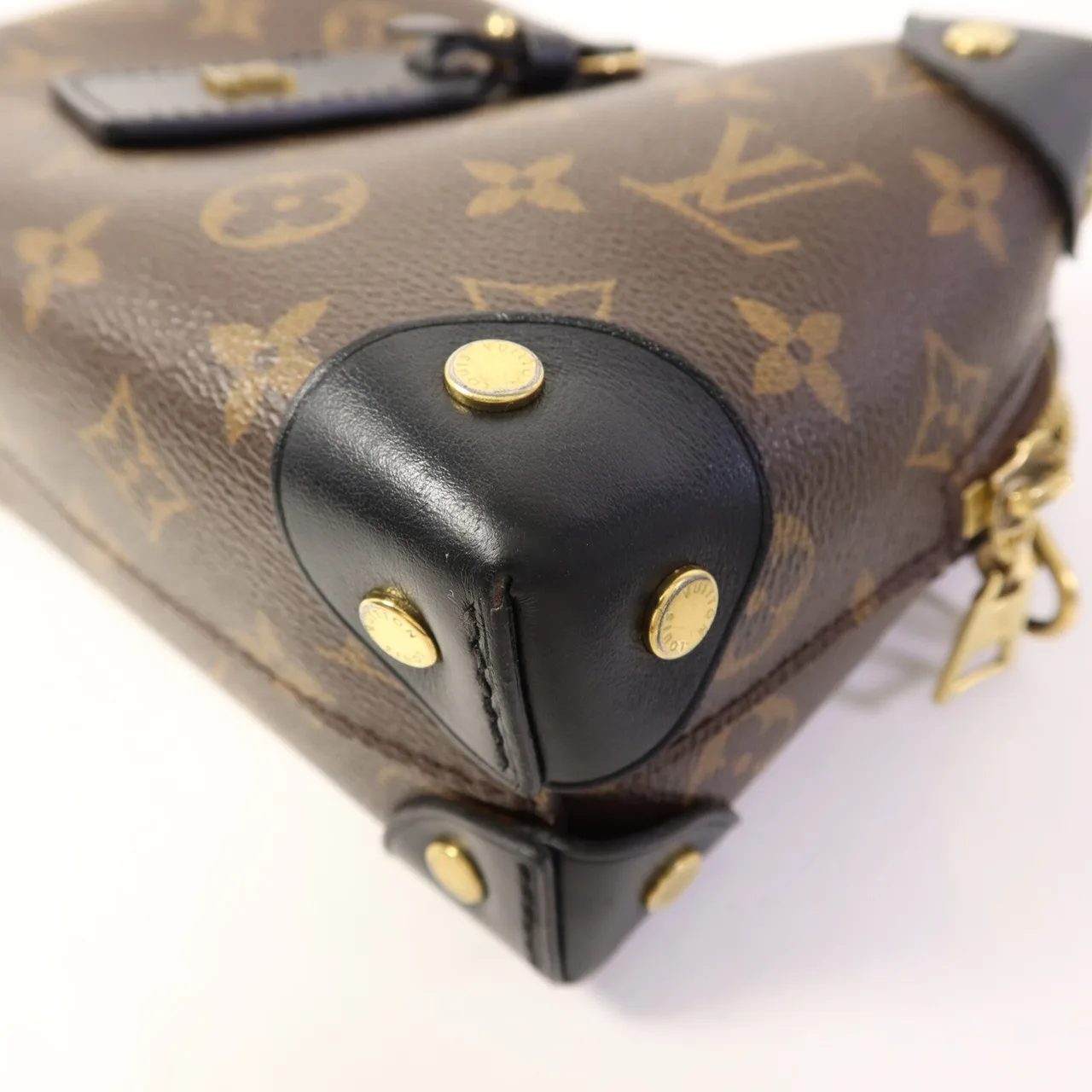 LOUIS VUITTON Petite Malle Souple M45571 兩用包 塗層帆布 棕色 / 黑色 / Brown 塗層帆布 中古品A - 縮圖 13