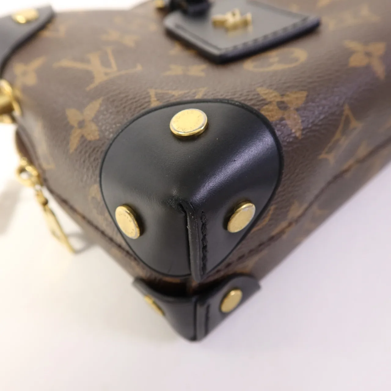 LOUIS VUITTON Petite Malle Souple M45571 兩用包 塗層帆布 棕色 / 黑色 / Brown 塗層帆布 中古品A - 縮圖 14