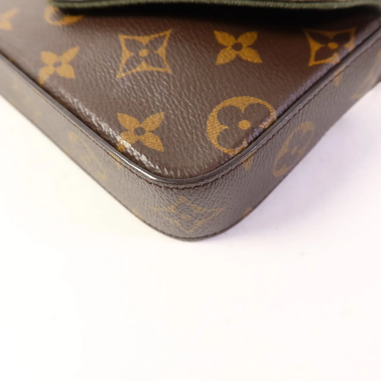 LOUIS VUITTON Felicie M80091 肩背包 塗層帆布 棕色 / 綠色 / Brown/Khaki 塗層帆布 中古品A - 縮圖 16