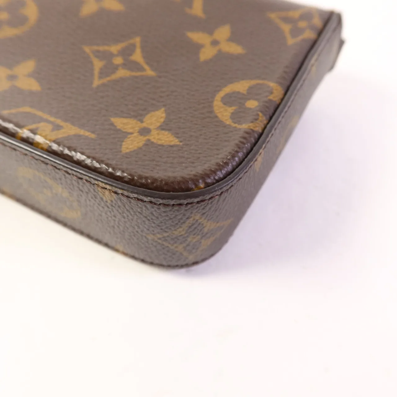 LOUIS VUITTON Felicie M80091 肩背包 塗層帆布 棕色 / 綠色 / Brown/Khaki 塗層帆布 中古品A - 縮圖 18