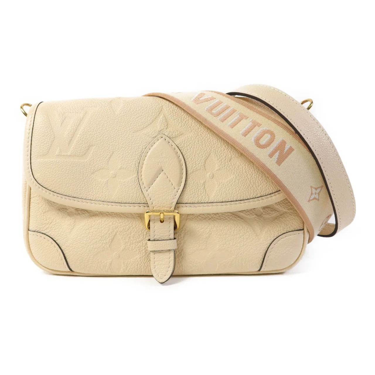 LOUIS VUITTON Diane M46388 兩用包 牛皮 米色 / Cream