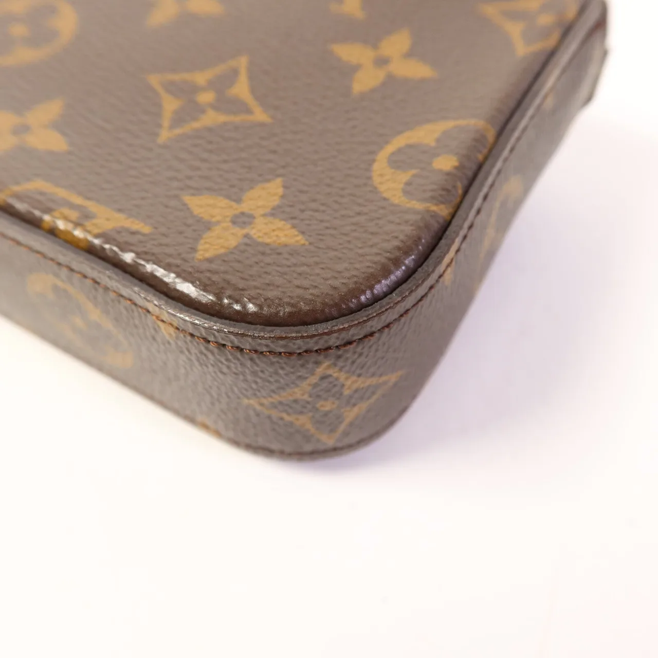 LOUIS VUITTON Felicie M80091 肩背包 塗層帆布 棕色 / 綠色 / Brown 塗層帆布 中古品B - 縮圖 18