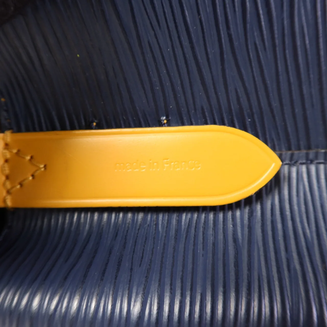 LOUIS VUITTON NeoNoe M53610 兩用包 牛皮 海軍藍 / 黃色 / Navy/Yellow 牛皮 中古品A - 縮圖 8