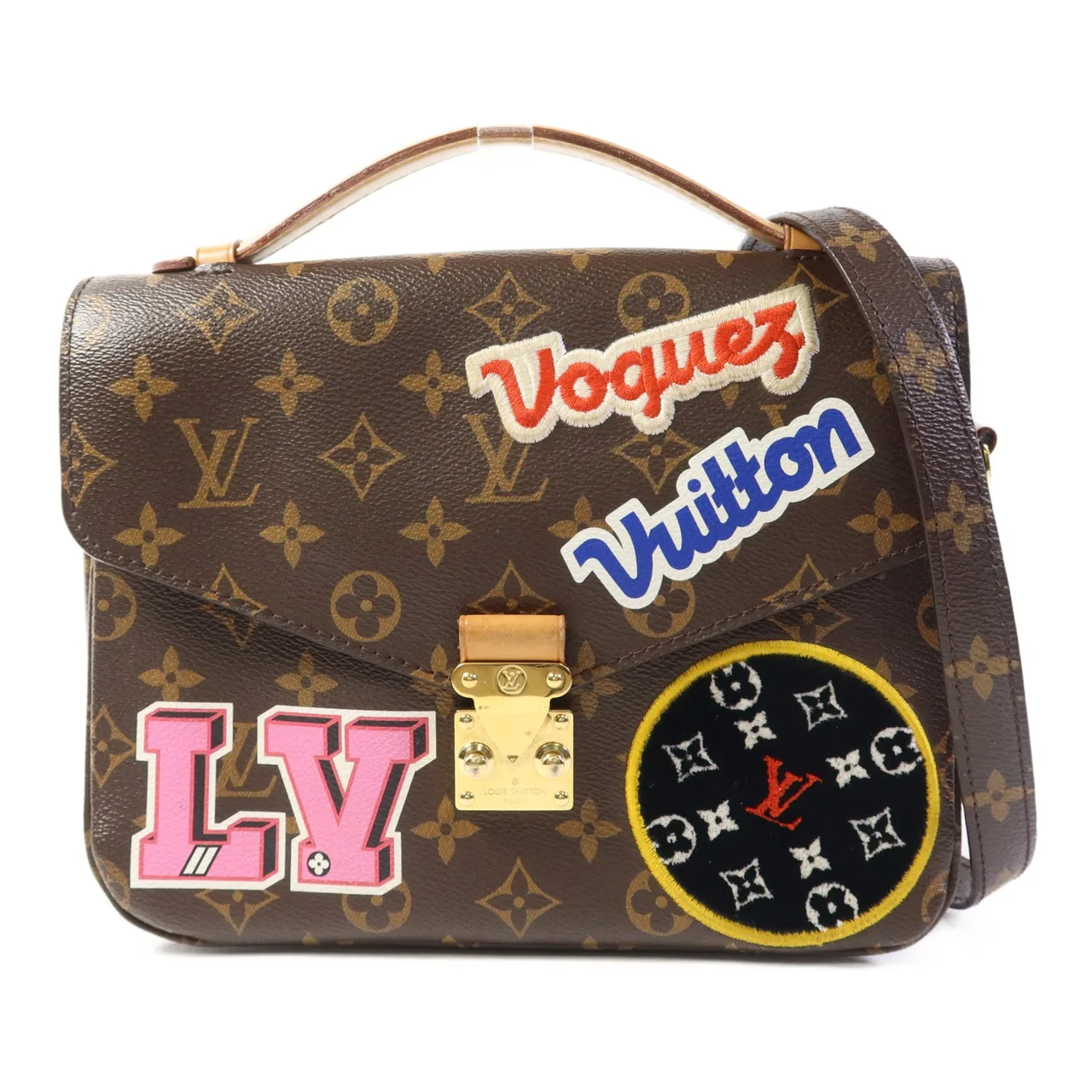 LOUIS VUITTON Pochette Metis M43991 兩用包 塗層帆布 棕色 / Brown