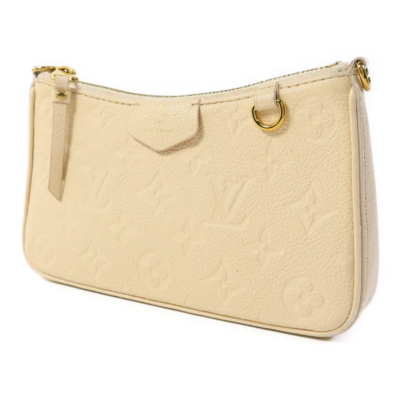 LOUIS VUITTON Easy Pouch M81066 兩用包 牛皮 米色 / Beige 牛皮 中古品A - 縮圖 3