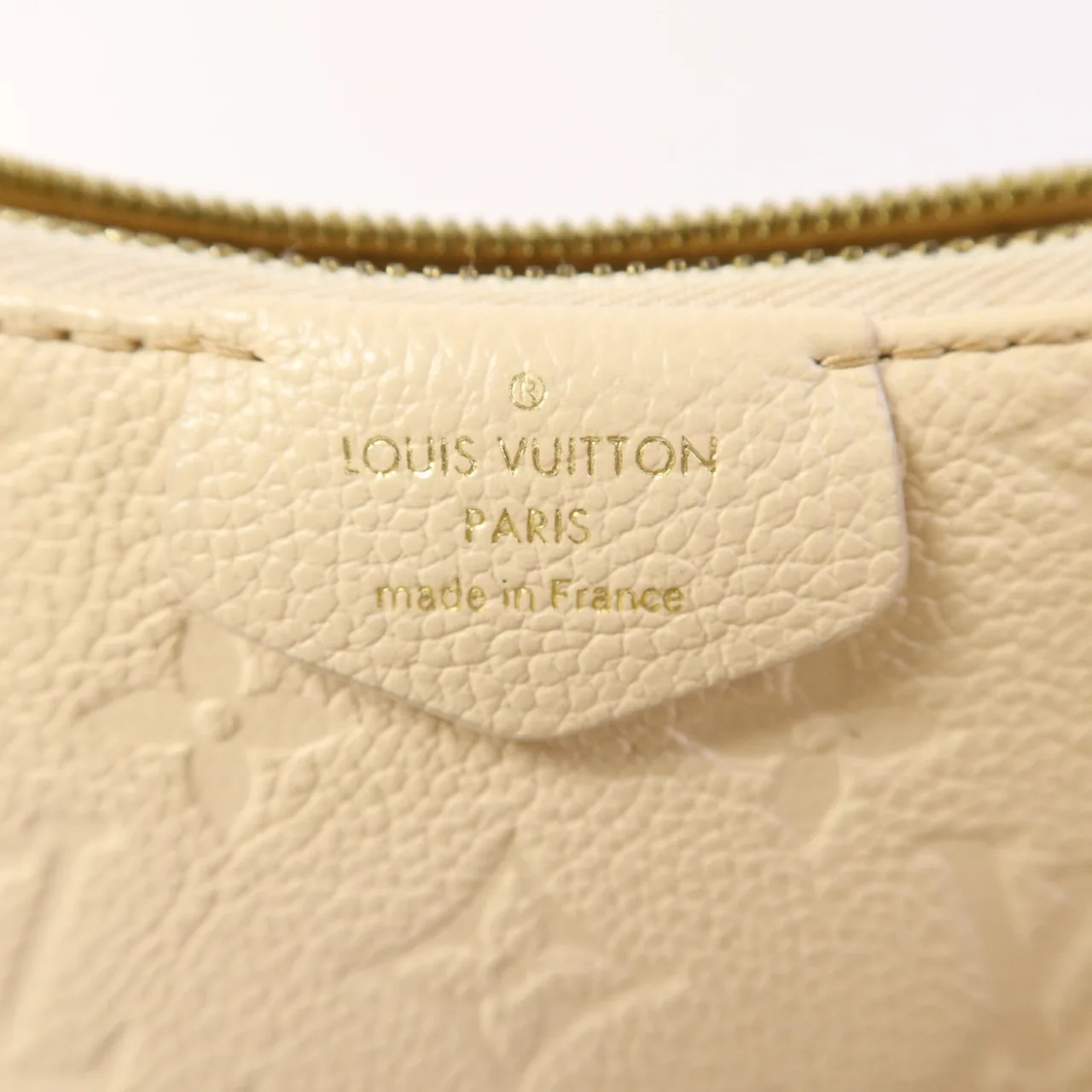 LOUIS VUITTON Easy Pouch M81066 兩用包 牛皮 米色 / Beige 牛皮 中古品A - 縮圖 7