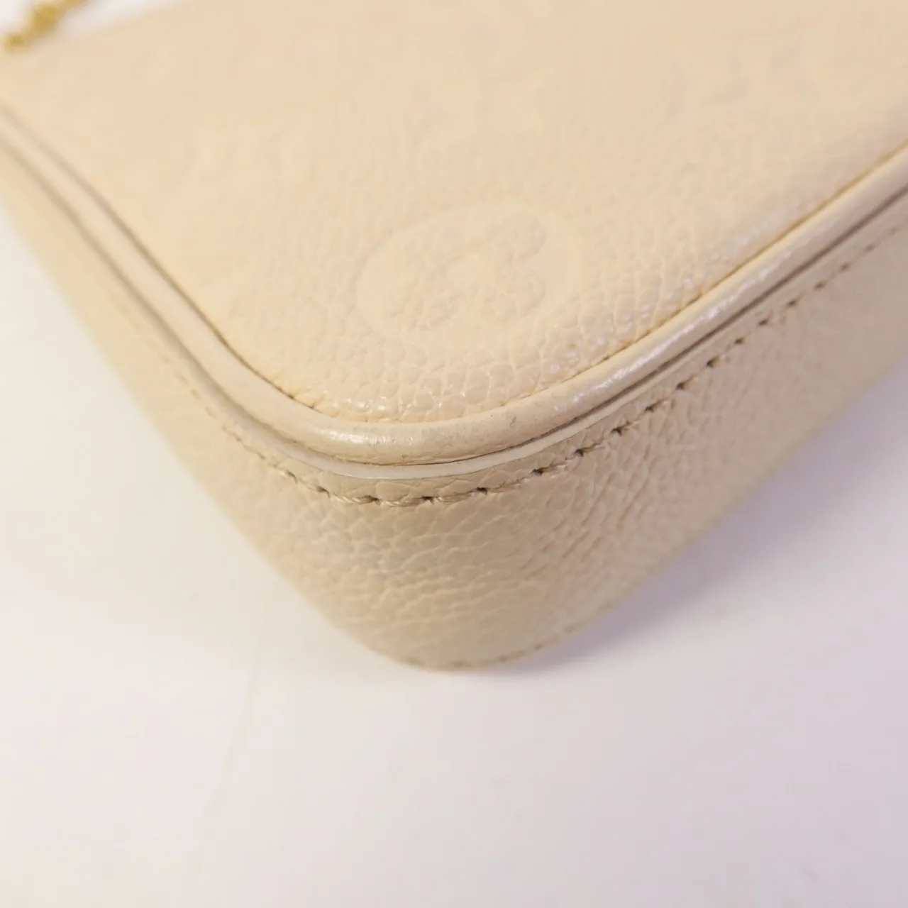 LOUIS VUITTON Easy Pouch M81066 兩用包 牛皮 米色 / Beige 牛皮 中古品A - 縮圖 11