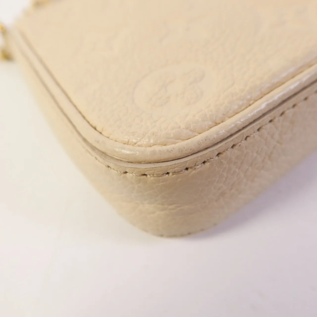 LOUIS VUITTON Easy Pouch M81066 兩用包 牛皮 米色 / Beige 牛皮 中古品A - 縮圖 13