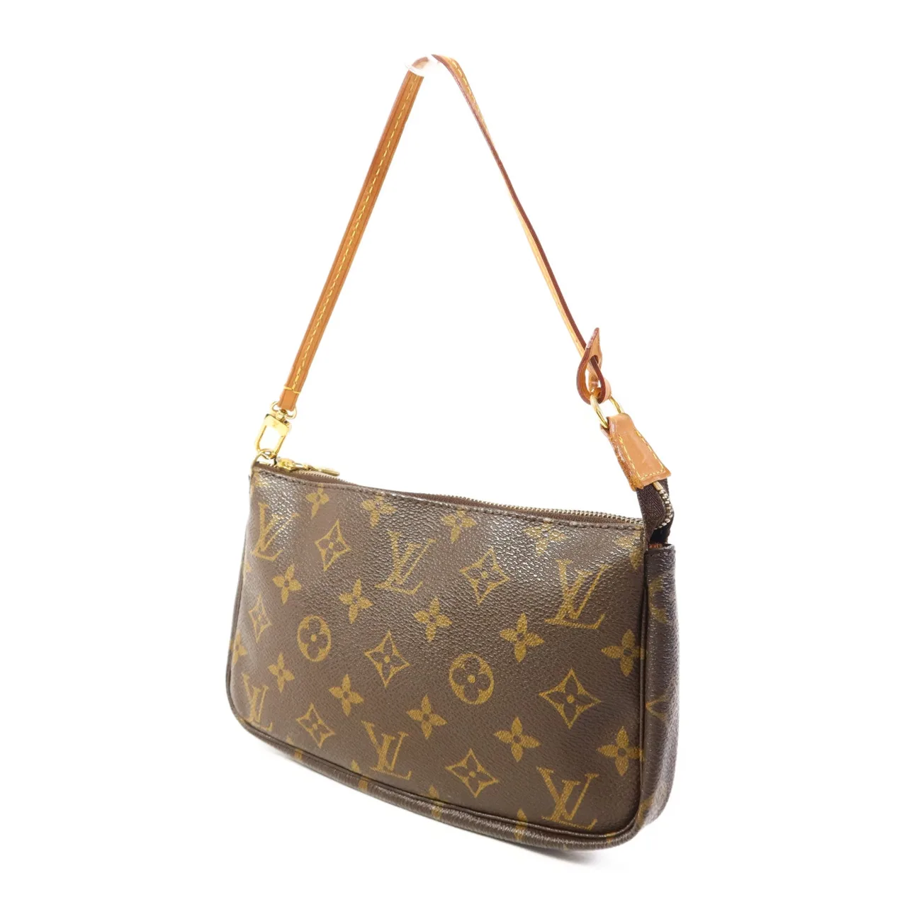LOUIS VUITTON Pochette Accessoires M51980 化妝箱包 塗層帆布 棕色 / Brown 塗層帆布 中古品B - 縮圖 3