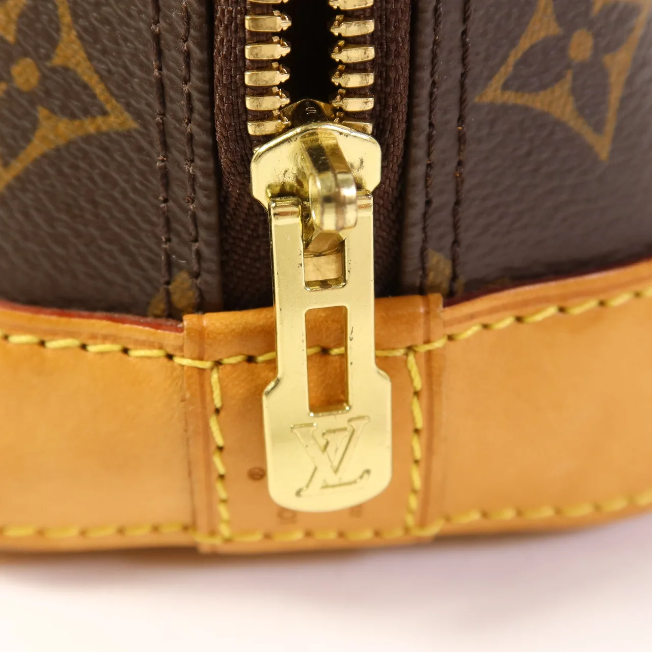 LOUIS VUITTON Alma M53152 兩用包 塗層帆布 棕色 / Brown 塗層帆布 中古品B - 縮圖 9