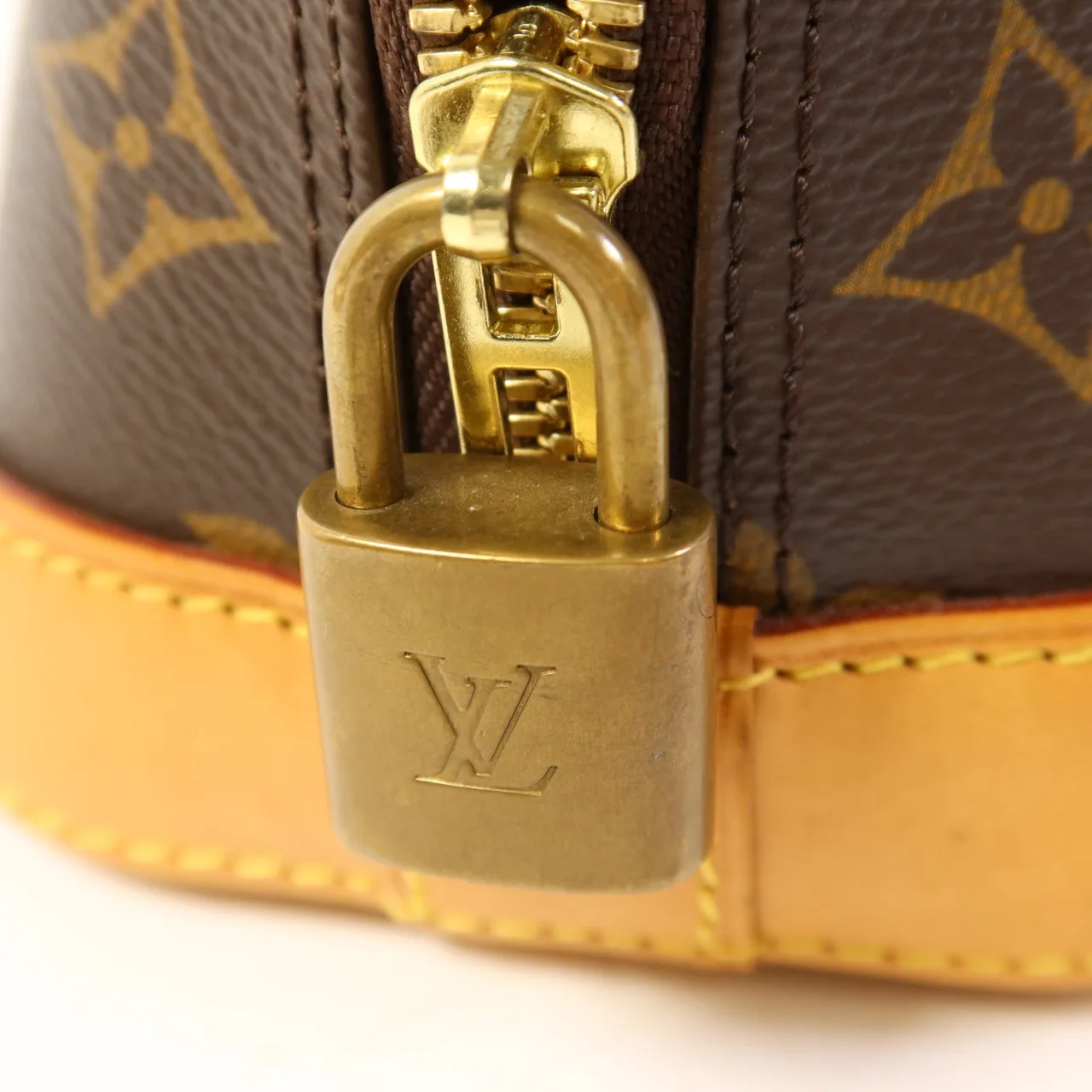 LOUIS VUITTON Alma M53152 兩用包 塗層帆布 棕色 / Brown 塗層帆布 中古品B - 縮圖 10