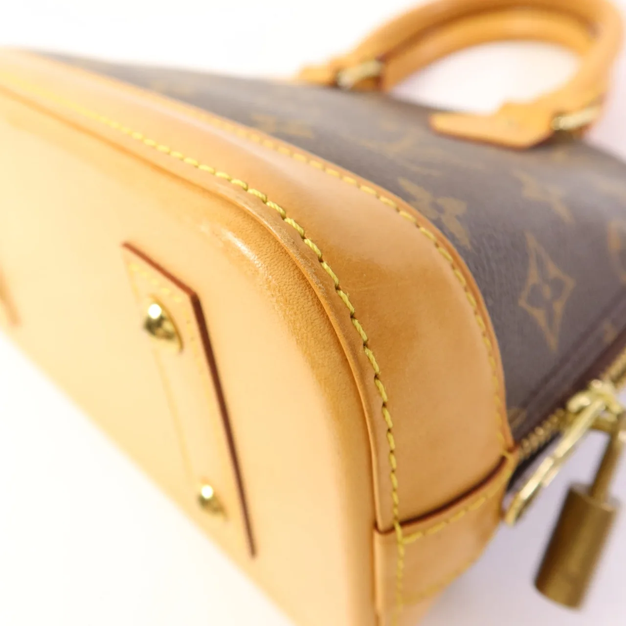 LOUIS VUITTON Alma M53152 兩用包 塗層帆布 棕色 / Brown 塗層帆布 中古品B - 縮圖 14