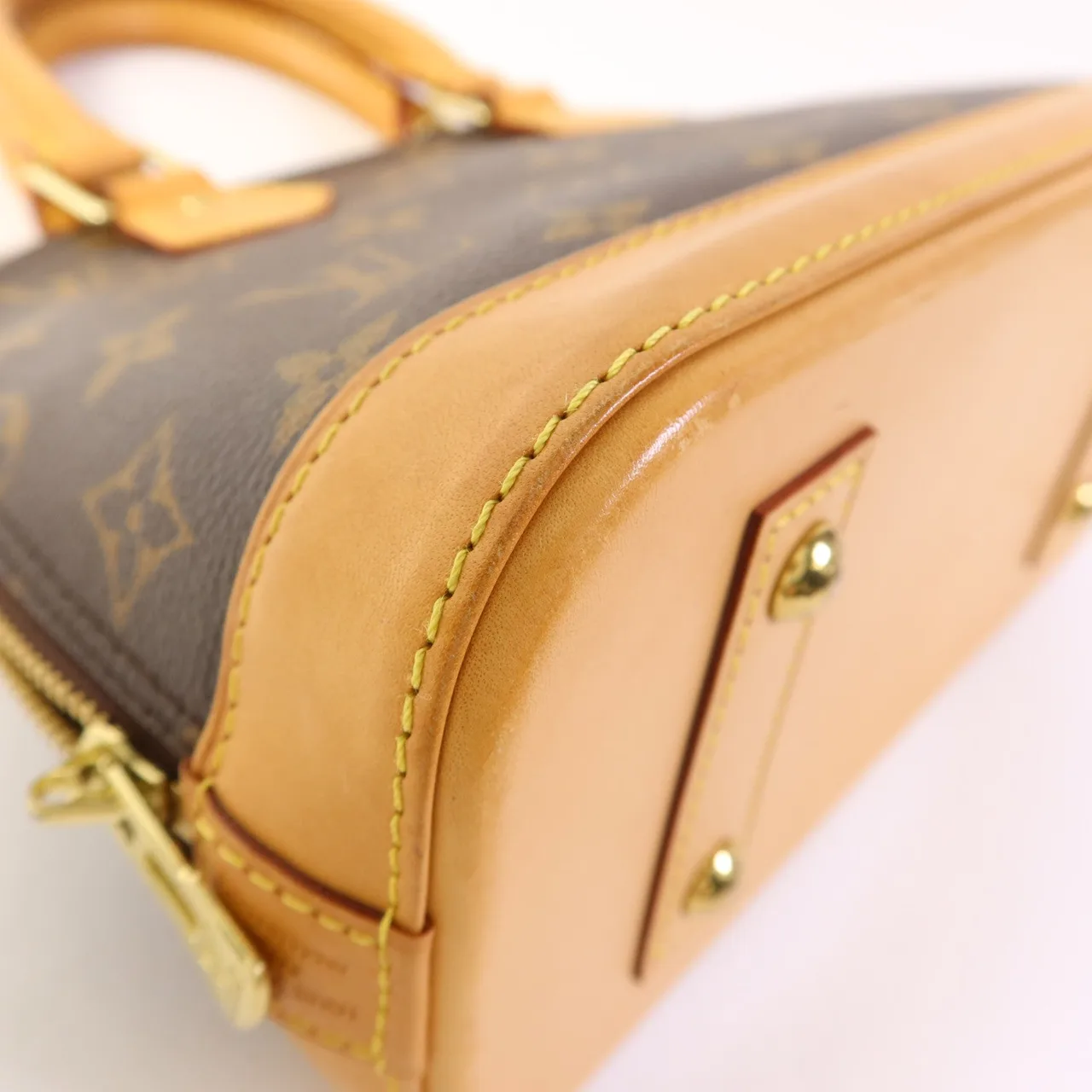 LOUIS VUITTON Alma M53152 兩用包 塗層帆布 棕色 / Brown 塗層帆布 中古品B - 縮圖 15