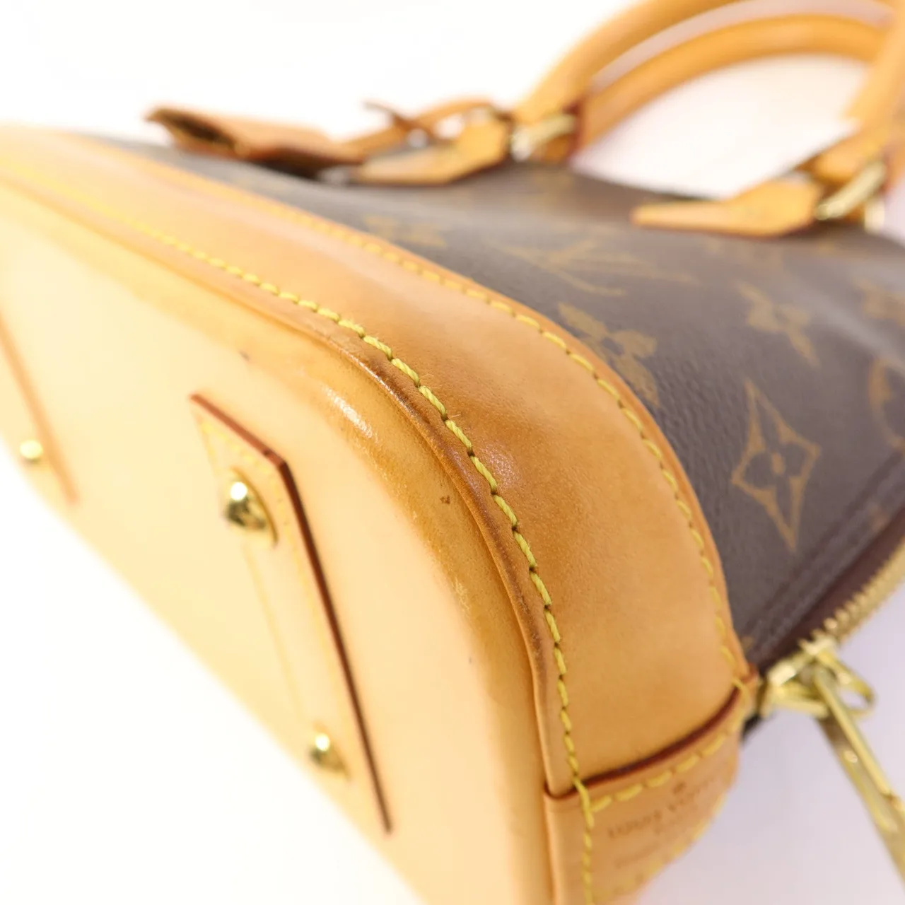 LOUIS VUITTON Alma M53152 兩用包 塗層帆布 棕色 / Brown 塗層帆布 中古品B - 縮圖 16