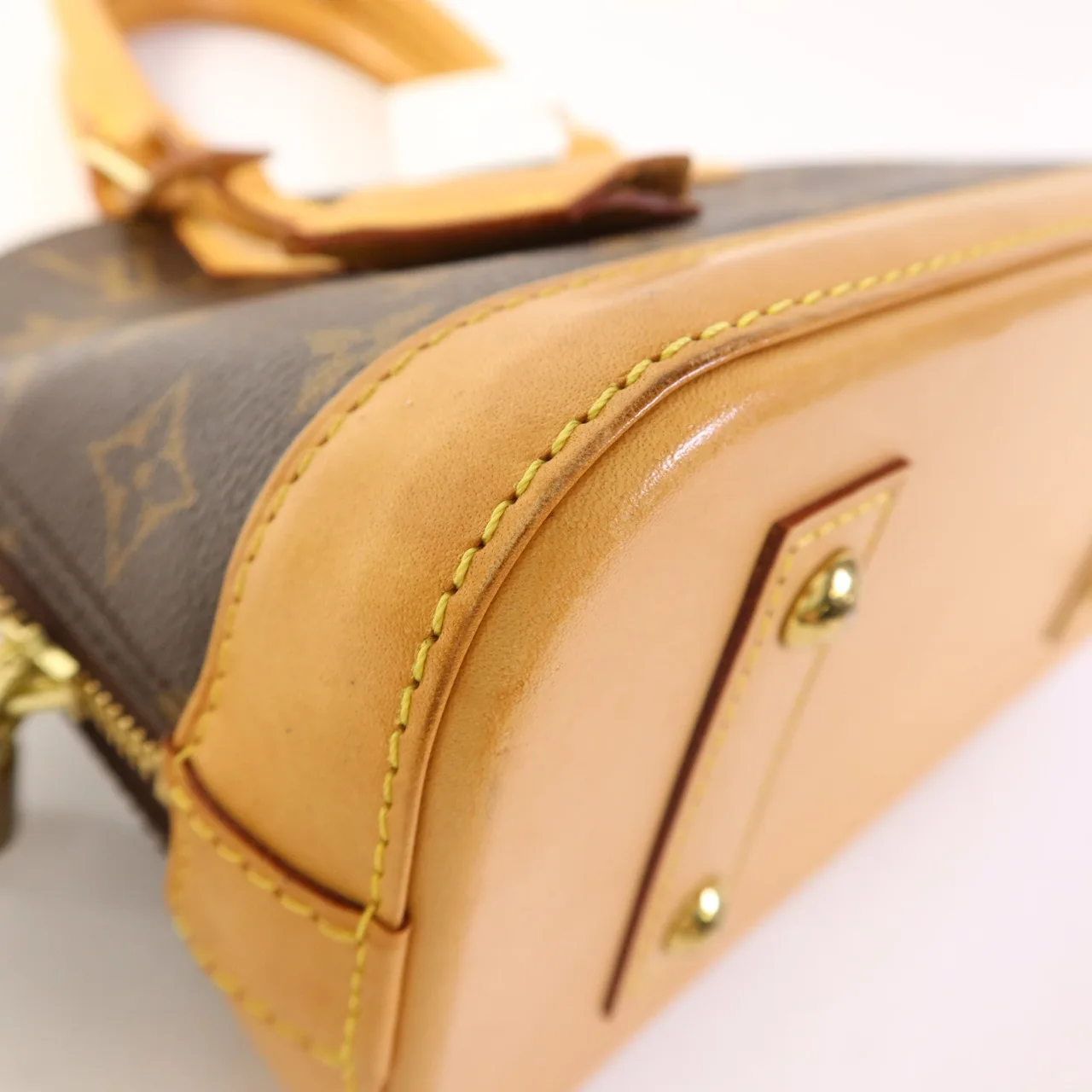 LOUIS VUITTON Alma M53152 兩用包 塗層帆布 棕色 / Brown 塗層帆布 中古品B - 縮圖 17