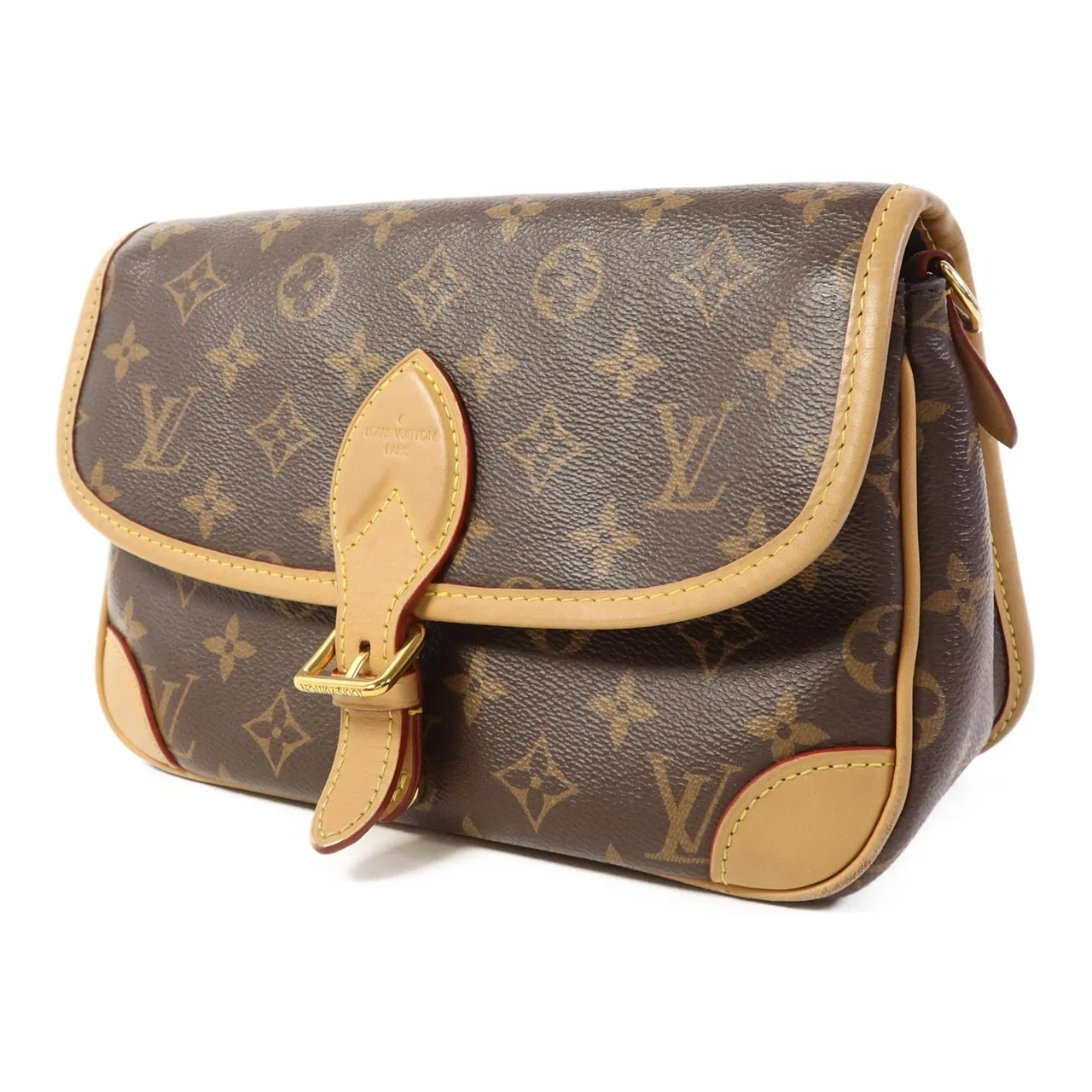 LOUIS VUITTON Diane M45985 兩用包 塗層帆布 棕色 / Brown 塗層帆布 中古品B - 縮圖 3
