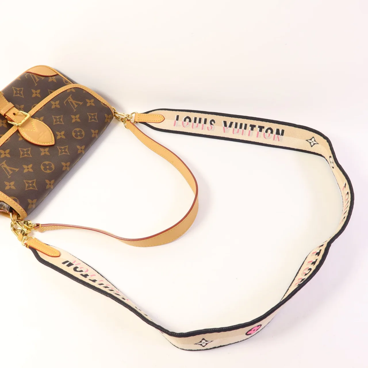 LOUIS VUITTON Diane M45985 兩用包 塗層帆布 棕色 / Brown 塗層帆布 中古品B - 縮圖 5