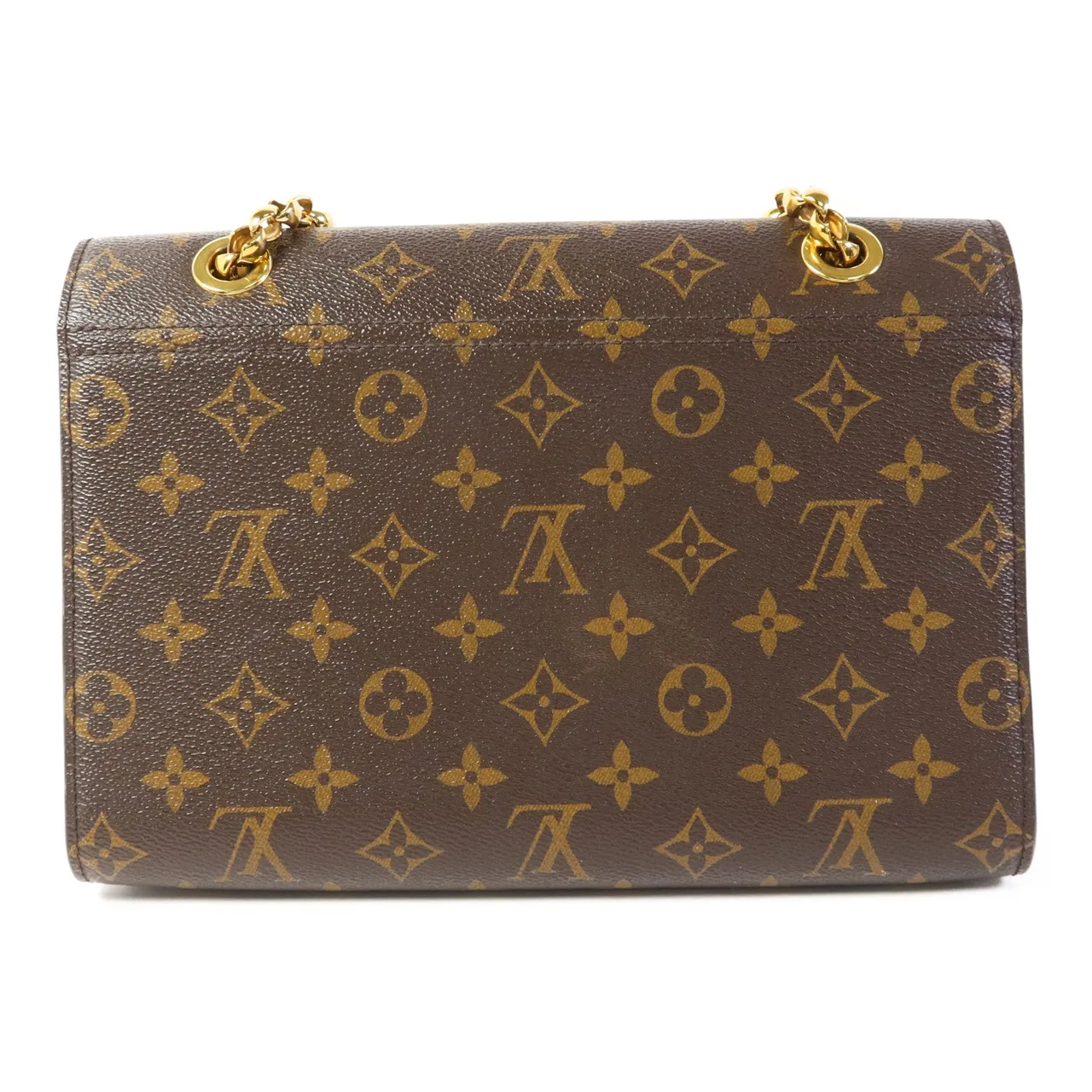 LOUIS VUITTON Victoire M41731 肩背包 塗層帆布 棕色 / 紅色 / Brown/Red 塗層帆布 中古品B - 縮圖 2