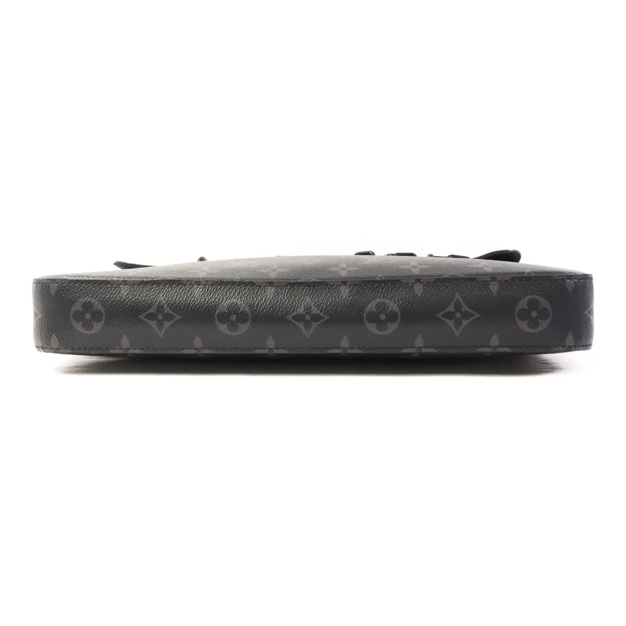 LOUIS VUITTON Steamer M80107 手拿包 塗層帆布 黑色 / Black/Grey 塗層帆布 中古品B - 縮圖 4