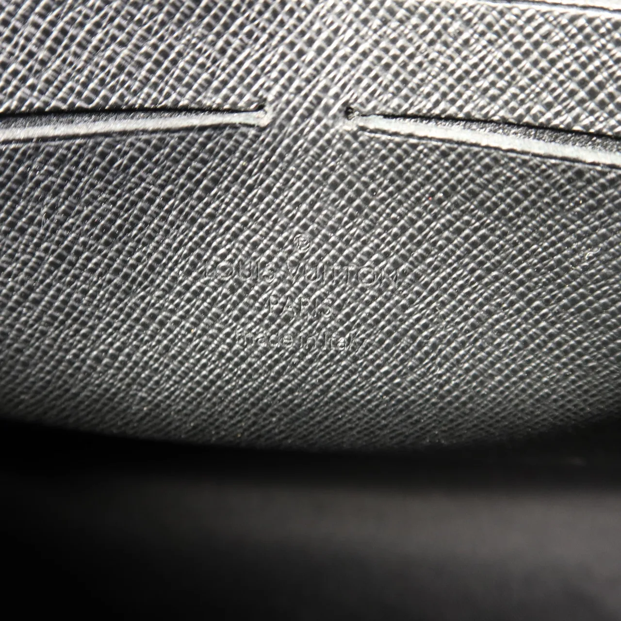 LOUIS VUITTON Steamer M80107 手拿包 塗層帆布 黑色 / Black/Grey 塗層帆布 中古品B - 縮圖 6