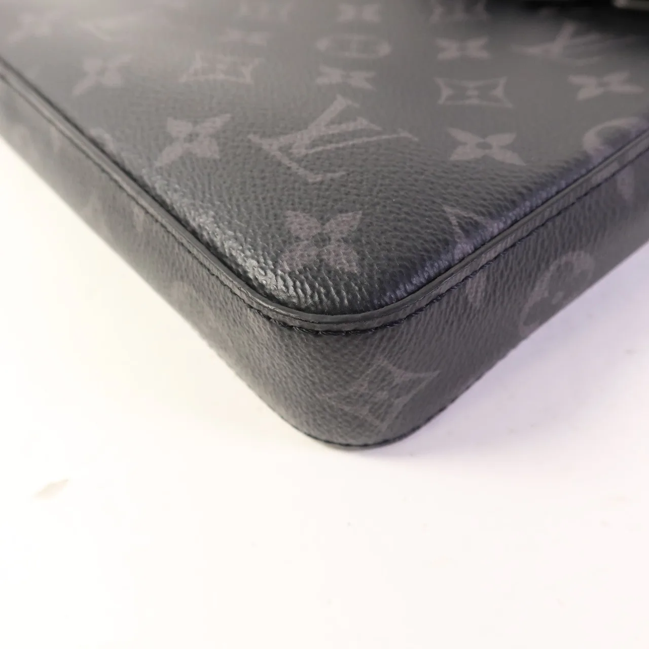 LOUIS VUITTON Steamer M80107 手拿包 塗層帆布 黑色 / Black/Grey 塗層帆布 中古品B - 縮圖 11