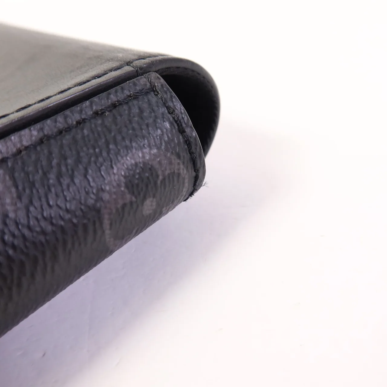 LOUIS VUITTON Steamer M80107 手拿包 塗層帆布 黑色 / Black/Grey 塗層帆布 中古品B - 縮圖 15