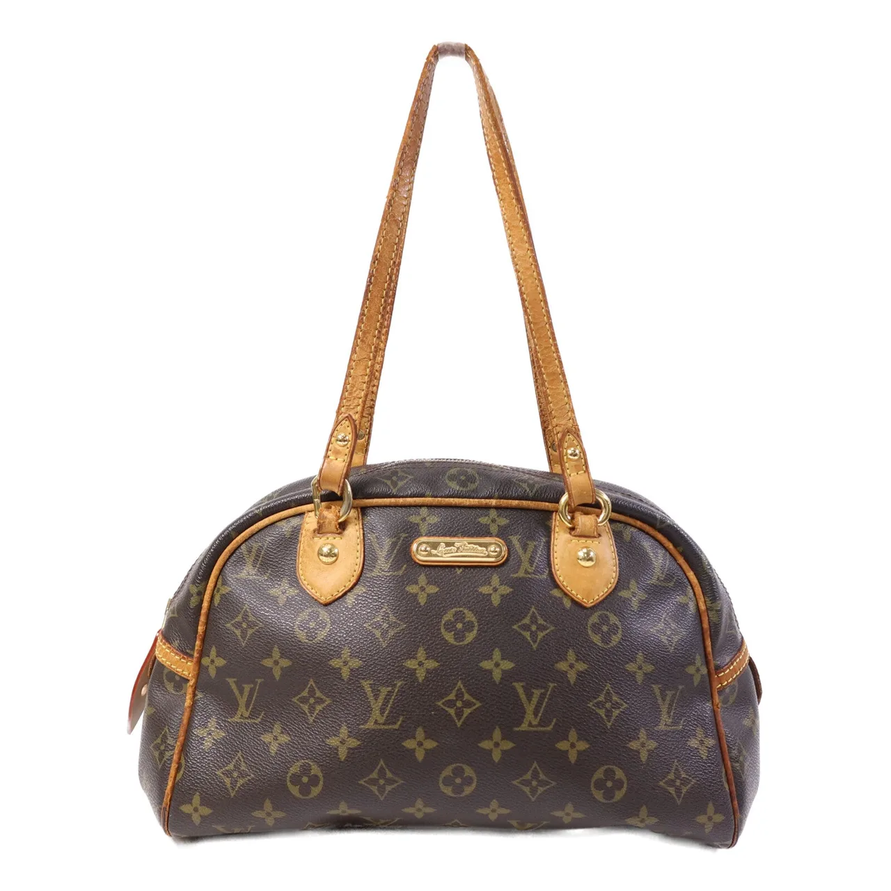 LOUIS VUITTON Montorgueil M95565 Shoulder Bag Coated Canvas 棕色
