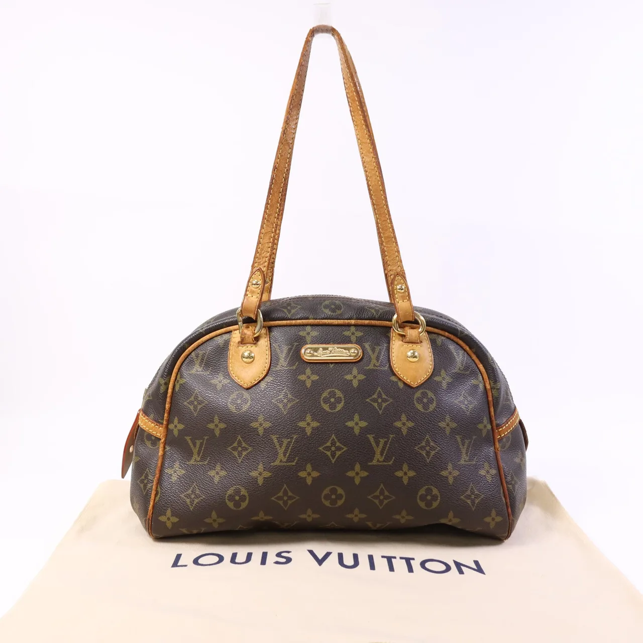 LOUIS VUITTON Montorgueil M95565 Shoulder Bag Coated Canvas 棕色 Coated Canvas Rank C - Thumbnail 11