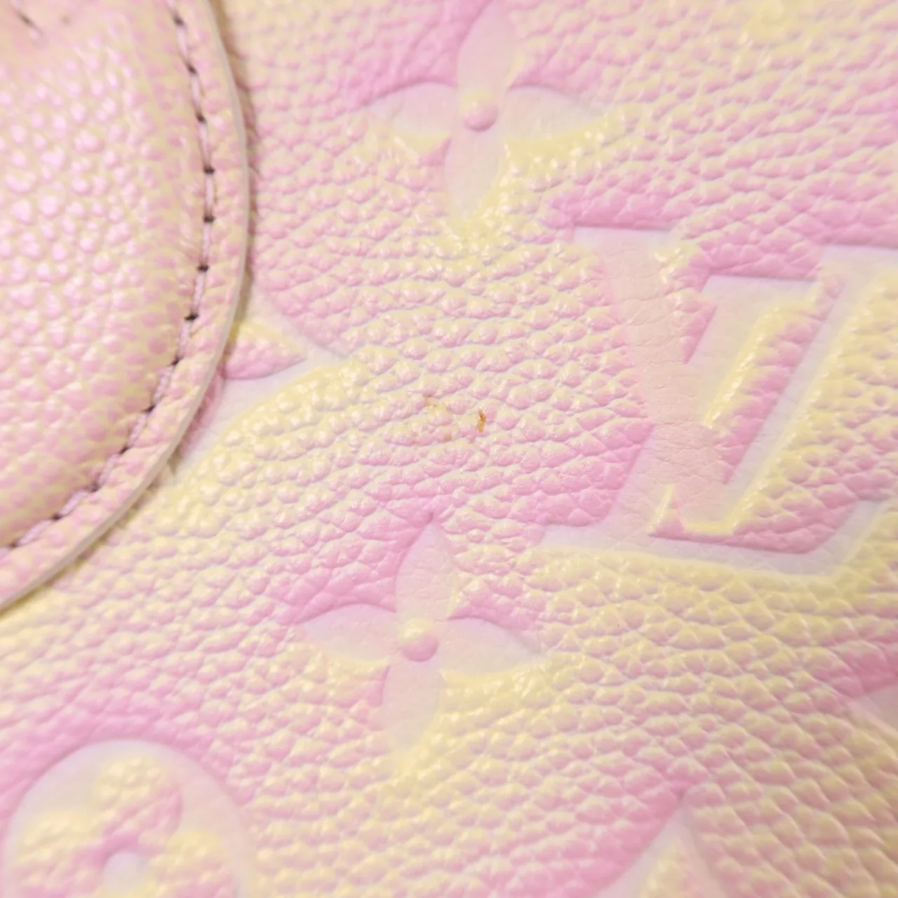 LOUIS VUITTON OnTheGo M46168 2-Way Bag Calfskin 粉色 / 黃色 / Light Pink/Yellow Calfskin Rank B - Thumbnail 16