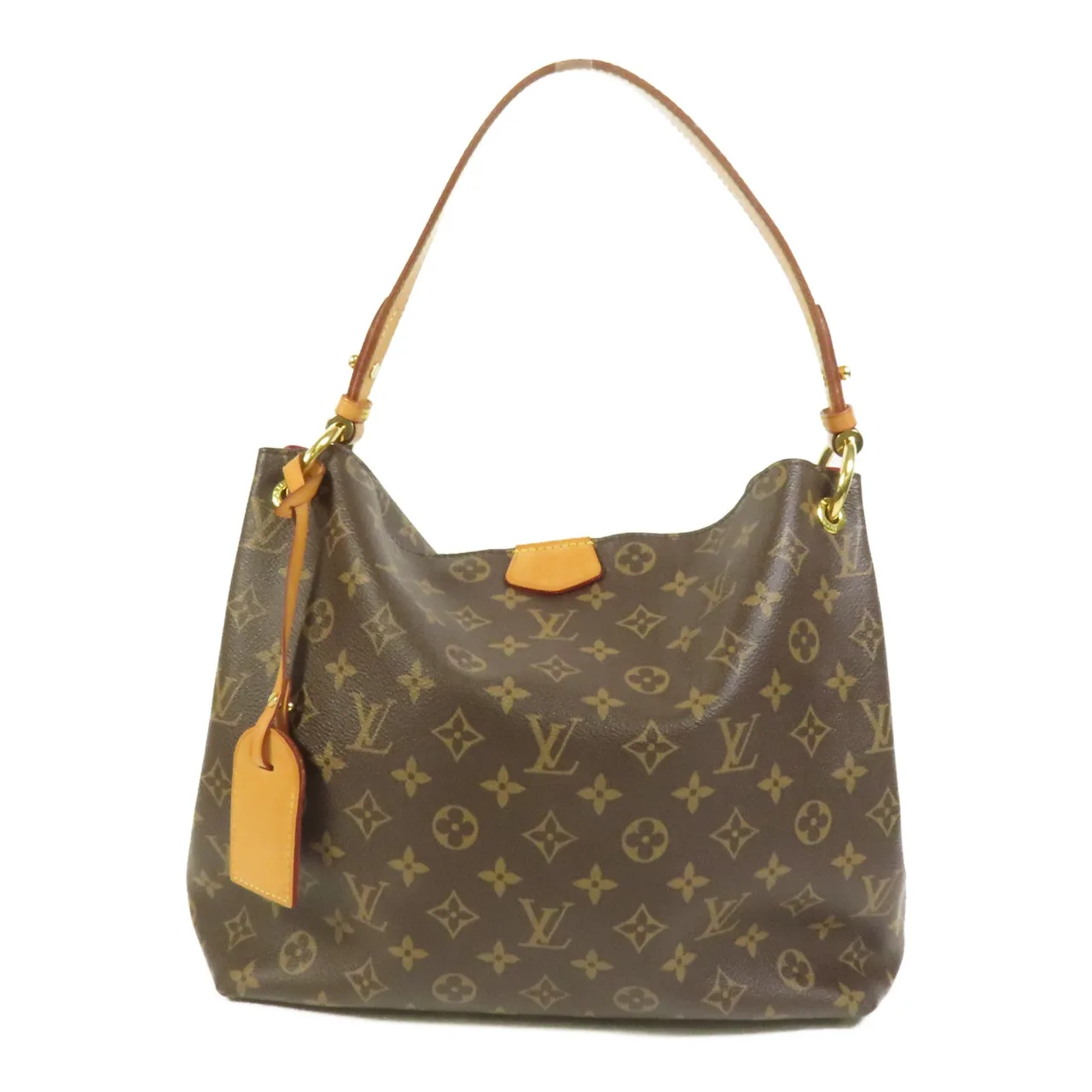 LOUIS VUITTON Graceful M43700 Shoulder Bag Coated Canvas 棕色 / Marron/Pioine