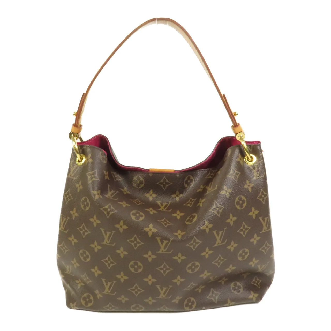 LOUIS VUITTON Graceful M43700 Shoulder Bag Coated Canvas 棕色 / Marron/Pioine Coated Canvas Rank B - Thumbnail 2