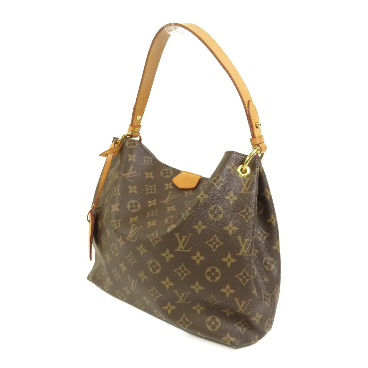 LOUIS VUITTON Graceful M43700 Shoulder Bag Coated Canvas 棕色 / Marron/Pioine Coated Canvas Rank B - Thumbnail 3