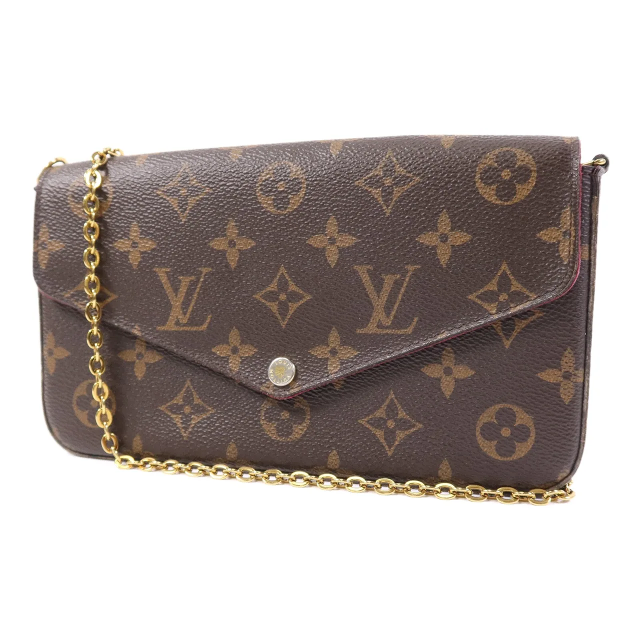 LOUIS VUITTON Felicie M61276 肩背包 塗層帆布 棕色 / Brown 塗層帆布 中古品B - 縮圖 3
