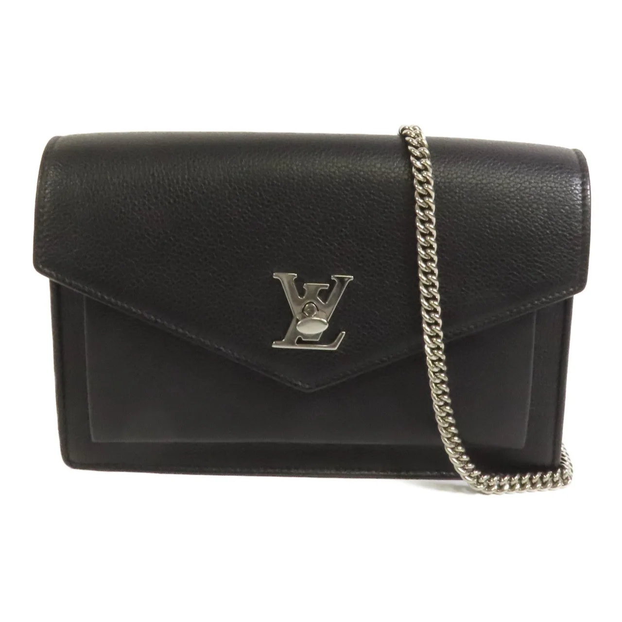 LOUIS VUITTON Lock Me M63471 Shoulder Bag Calfskin 黑色 / Black